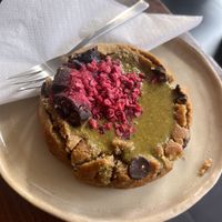 Pistachio chocolate chip cookie  at Bird Flower in The Hague