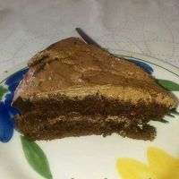 vegan chocolate cake at New Orchard Cafe in Poole