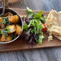 Aloo gobi and paratha at Desi in Campbell