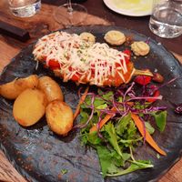 Stuffed aubergine as secondo piatto at Nevodi   in Venice