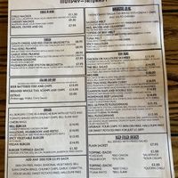 Menu  at The Bell in Chelmsford