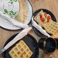 Not meat crêpe and not chicken waffle at Mönt in Ramos Mejia