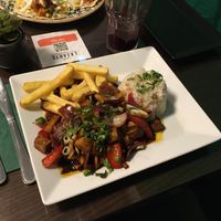 Lomo saltado vegano  at Lazarte Latin American Food in Salzburg