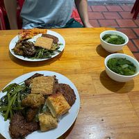 Large plate from the buffet   at Khanh Ly Vegetarian Food in Phu Quoc