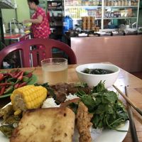 Full plate for 40k at Khanh Ly Vegetarian Food in Phu Quoc