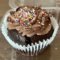 Double chocolate cupcake  at Pingala Cafe & Eatery in Burlington
