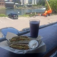 Brunch Wrap and Smoothie with River view   at Pingala Cafe & Eatery in Burlington