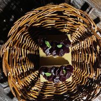 Beetroot tarts   at Ristorante Tenerumi in Vulcano