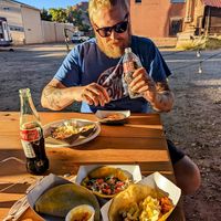 Mexican coke, Frida Fajita Taco, Ay Papi Taco, Mama Mia Taco at Coyote Sky Tacos in Kanab