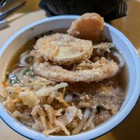 Tempura udon (make sure to tell them no egg in the tempura batter) at Furusato Japanese Restaurant in Nairobi