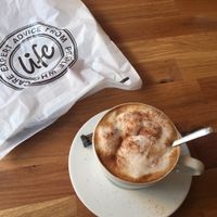 Fantastic double shot almond cappuccino at Gunilla's in Sandefjord