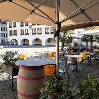 Outdoor seating at Simplyfine in Thun