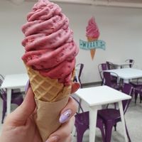 Raspberry at Welly's Real Fruit Ice Cream in Port Angeles