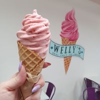 Strawberry at Welly's Real Fruit Ice Cream in Port Angeles