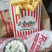 their fries are very crispy!  at Portillo's in Indianapolis