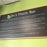 healthy wall at Jan's Health Bar in Huntington Beach
