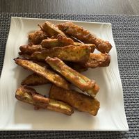 Crispy masala zucchini fries- my fav 😋  at Vibrations Kitchen in Serrekunda