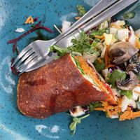 Cheese roll at BEMBA rawfood & plant-based in Bratislava