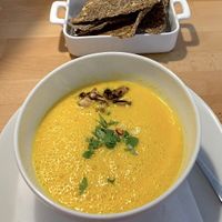Thai coconut soup at BEMBA rawfood & plant-based in Bratislava