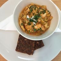 kimchi and raw bread at BEMBA rawfood & plant-based in Bratislava