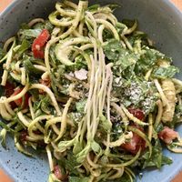 zucchini spagetti - super delicious  at BEMBA rawfood & plant-based in Bratislava
