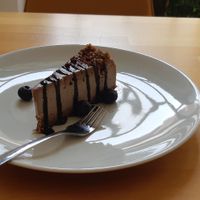 Chocolate cake at BEMBA rawfood & plant-based in Bratislava