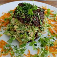 Raw burger  at BEMBA rawfood & plant-based in Bratislava