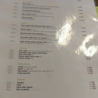 English menu  at BEMBA rawfood & plant-based in Bratislava