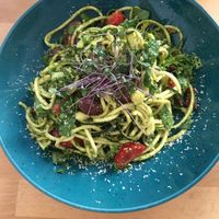 Raw pasta at BEMBA rawfood & plant-based in Bratislava