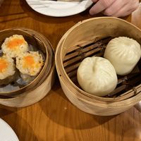 Steamed shu mai and bok choi buns   at Papa Chou's Yum Cha & Chinese Dining in Dunedin