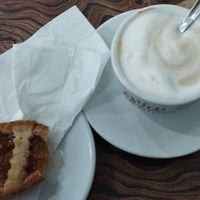 Pastry with albicocca and cappuccino con soia at Caffetteria Danny in Lecce