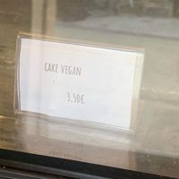 Vegan cake option  at Morning Glory Café in Dijon