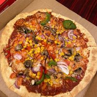 Vegan Vegi Supreme at Domino's Pizza in Leeds