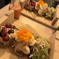 Vegan Taco Pancakes  at Cookie Beacon Brunch in Budapest