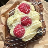 Pastry and a custard & fruit filling   at Vegan Bay Baker in Peterhead