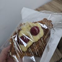 Raspberry Danish at Vegan Bay Baker in Aberdeen