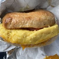 Vegan Egg and Cheese  at Humble Wood Fire (Bagel Shop) in Gainesville