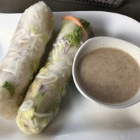 Two Summer Rolls with peanut dip  at Tramy - Vietnam Kitchen in Berlin