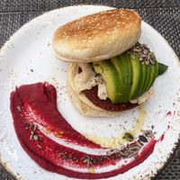 Vegan burger  at Oops Bubble Waffle Cafè in Tenerife