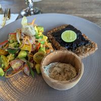 Vegan Fish at Flourish Cafe in Ubud