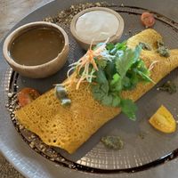 Omelette with two dips   at Flourish Cafe in Ubud