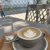 Cappuccino mit Hafermilch   at Wiener Rösthaus im Prater in Vienna