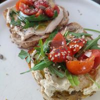 Tostada de Tofu "Riccota" at Cafe 10 in Tarifa