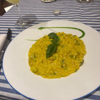Lemon and saffron risotto  at La Lanterna in Sorrento