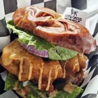 Oyster Mushroom Sando at Vegan Circus in Sacramento
