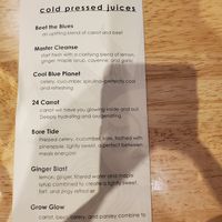 Cold pressed juices at Organic Oasis in Anchorage