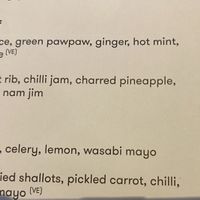 Vegan options on the betel leaf and boa bun  at Little Sister in Cairns