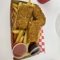 Crispy fried chicken  at Smiley Vegan Rundle Mall in Adelaide