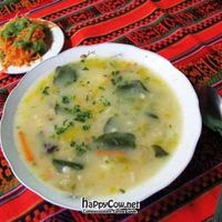 soup and salad at Vrinda in Cusco