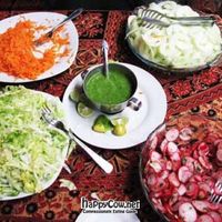 salad bar at Vrinda in Cusco